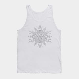 SYM STAR-TRIBAL- SNOWFLAKE DESIGN BLACK OUTLINE Tank Top